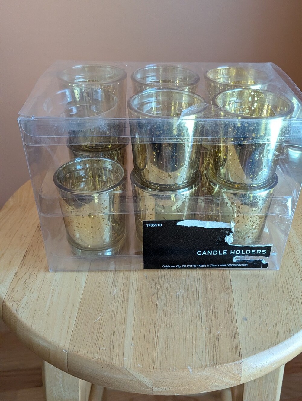 NEW Gold Mercury Glass Candle Holders - Pack of 11